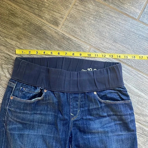 Gap 1969 demi panel sexy boot jeans Maternity size 6R Stretch Maternity - Picture 5 of 14